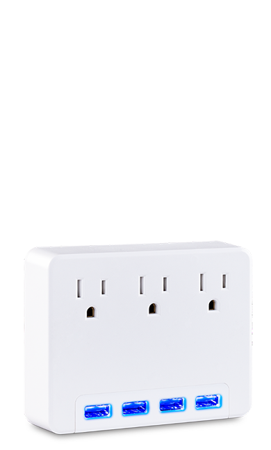 Generic power strip left side view